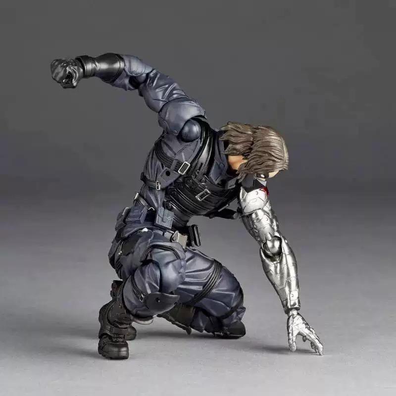 Moon Knight Figure Revoltech AMAZING YAMAGUCHI Avengers Marc Spector Winter Soldier Action Figurine PVC Movable Model Toys Gifts