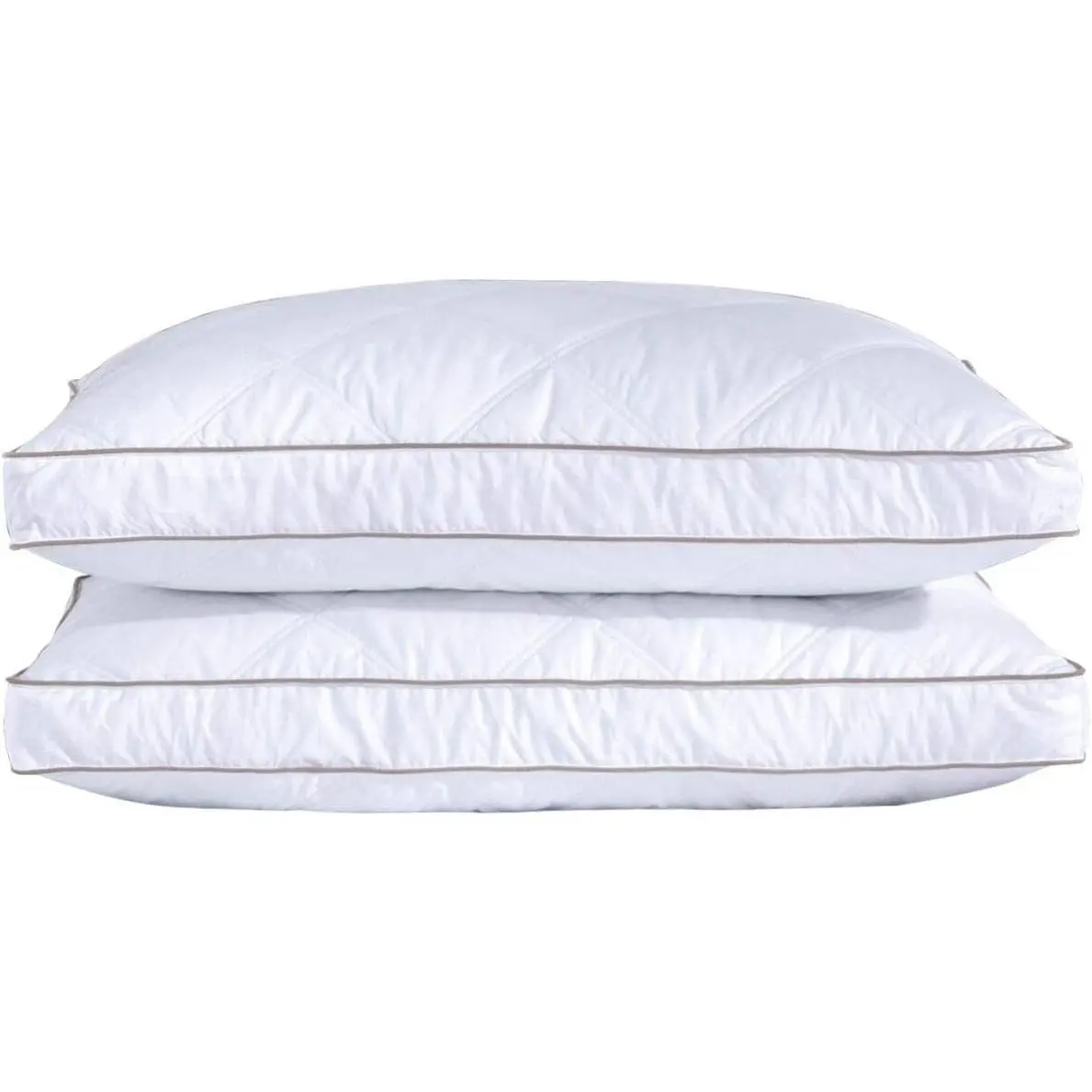 Goose Feathers and Down Pillow for Sleeping Hotel Collection Bed Pillows, Gusseted, King, Set of 2