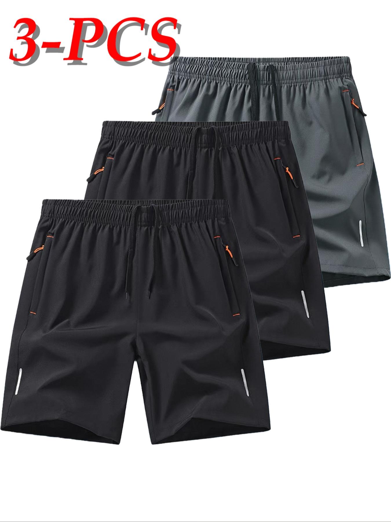 Men's Reflective Stripe Zipper Pocket Shorts, Regular Fit Casual Breathable Comfortable Shorts for Summer, Men's Bottoms for Daily Wear, Streetwear Sports Shorts