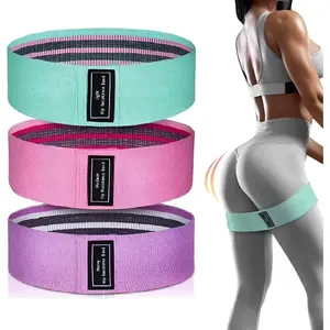 3Pcs Knitted Hip Resistance Bands Set 3 Light/Medium/Heavy Resistance Levels Non-Slip Wide Booty Stretch Bands Glute Leg Thigh Workout Elastic Bands Full Body Shaping Fitness Gear with Storage Bag for Home Gym Outdoor Yoga Strength Training Women Daily Bo