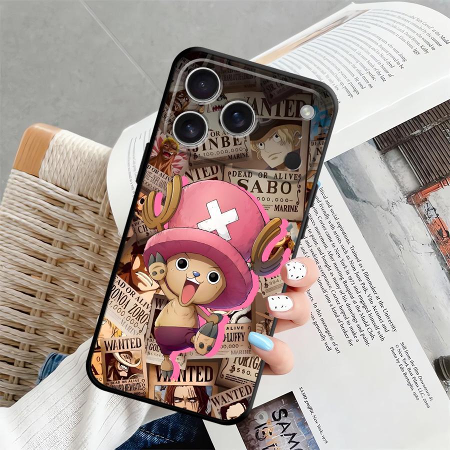 One e P-Peice Chopper-S Black Soft Phone Cover Case for iPhone 13 12 11 17 Pro Max 17Air 15 16 14 Plus 7 8 XR XS Max