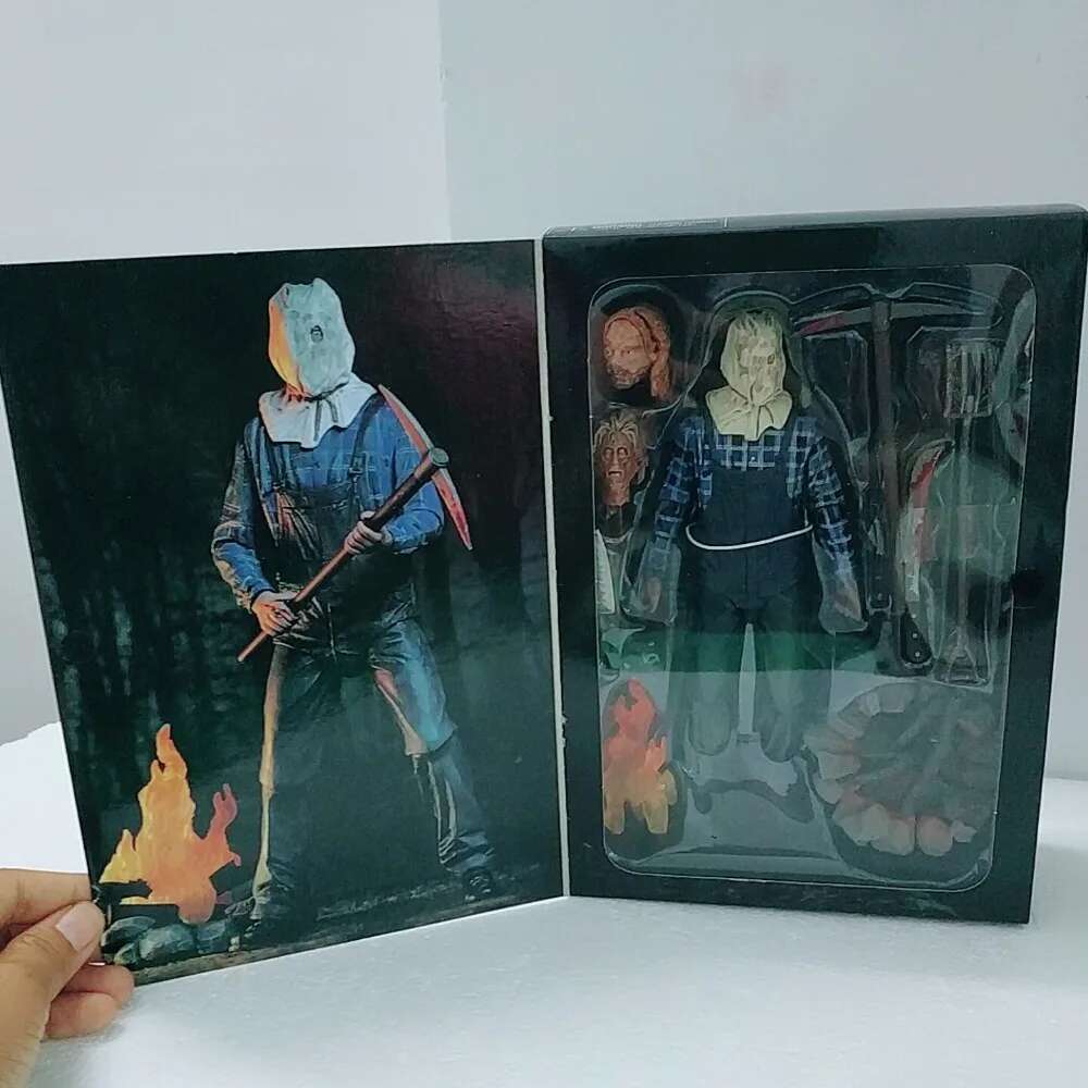 The 13th Figure Toys NECA Friday Freddy Jason Voorhees Blood Action Figure Jason Collectible Model Christmas Halloween Gifts