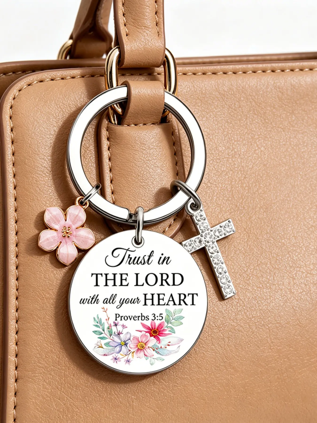 Religious Women's Gift, Christian Cross Keychain, Inspirational Bible Verse, Perfect for Best Friend, Mother's Day, Christmas, Birthday, Keyrings
