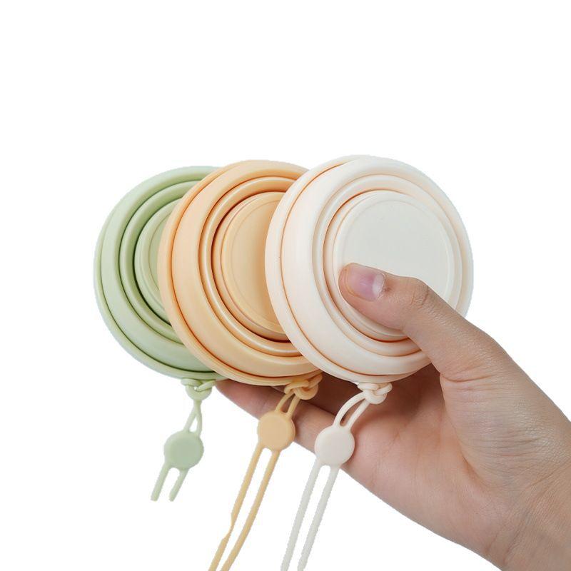 Outdoor portable folding water cup travel mouthwash cup silicone outdoor retractable travel travel portable compressed cup