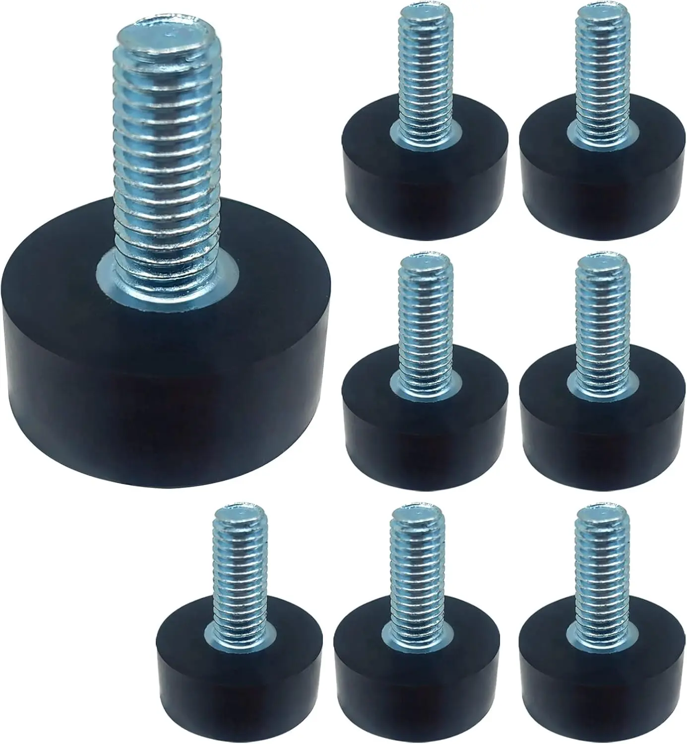 Adjustable Rubber Furniture Levelers Screw in Threaded Furniture Legs Leveling Feet -Adjustable Furniture Feet –Chair Leg Levelers -Floor Protector Heavy Duty Leveling Feet Glides