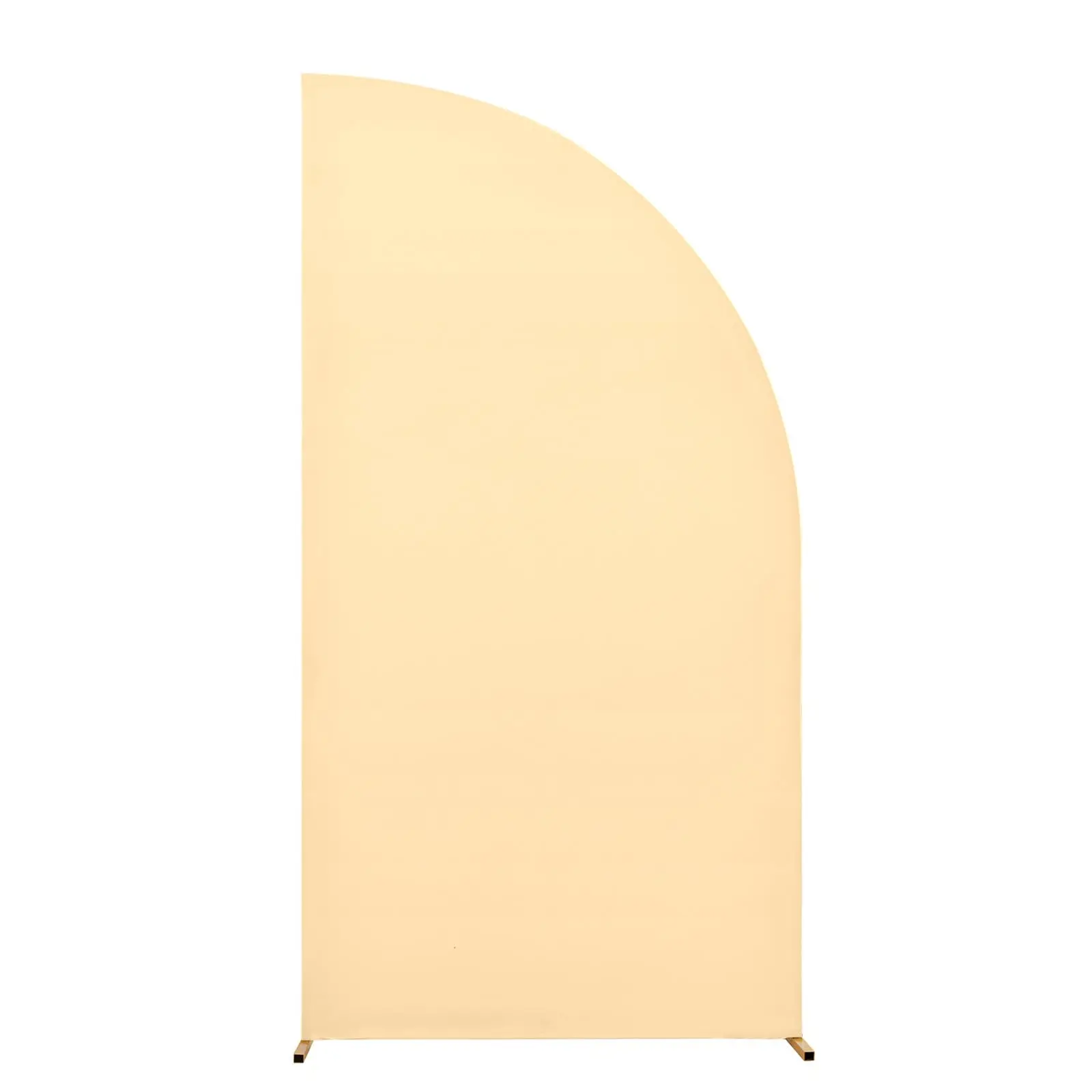 5FT Champagne Half Moon Arch Backdrop Cover, 2-Sided Stretchy Spandex Fabric, Wrinkle-Resistant Reusable Cover for Event Decor Frame & Room Decoration, Arch Frame