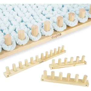 52'' Chunky Blanket Loom Knitting Loom, Chunky Yarn Kits for Beginners Making Blankets, Adjustable  Chunky Yarn Loom, Hand Knitting Kit for DIY Large Blanket, DIY Frame for Bulky Yarn Projects