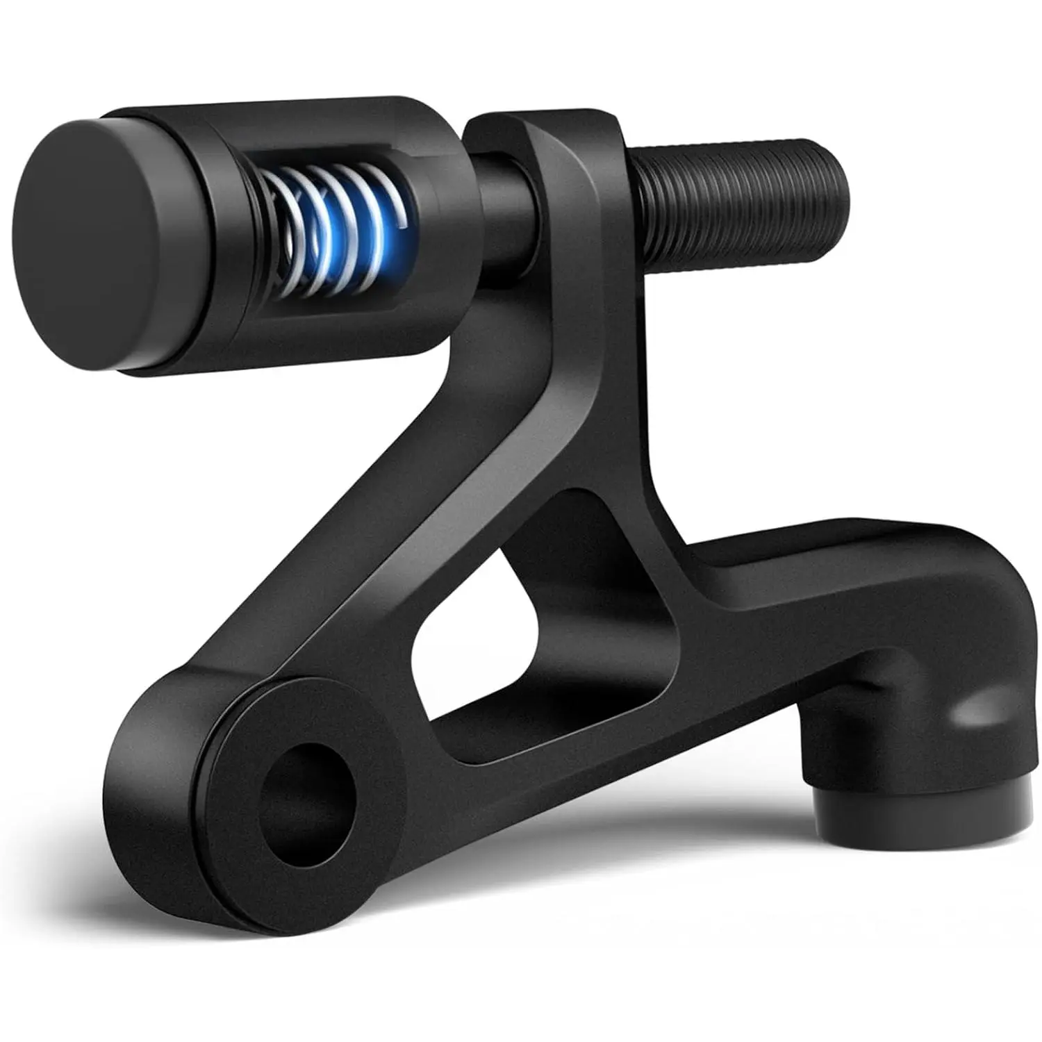 2 Pack Door Stops with Spring and Silicone Tips, Black Hinge Door Stoppers