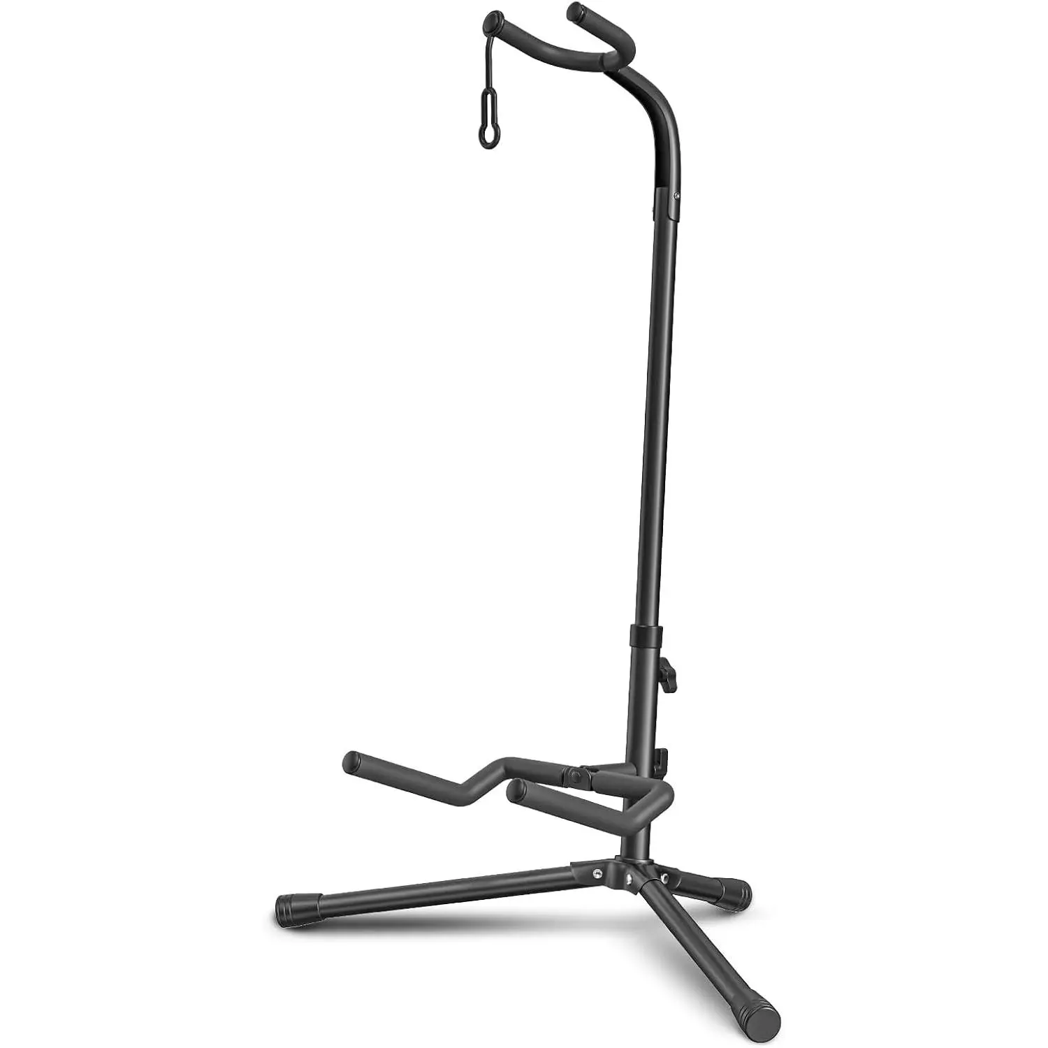 Guitar Stand - Adjustable Fit Electric, Classical Guitars and Bass, Load Capacity 20LB, Accessories, Folding Type Black (CG-4)