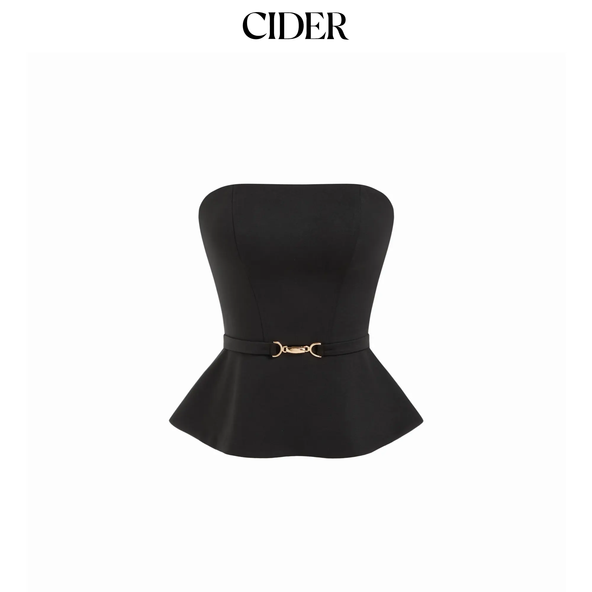 Cider Cinched Waist Metal Detail Belted Bandeau Top SummerWins SummerFinds