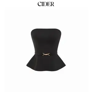Cider Cinched Waist Metal Detail Belted Bandeau Top SummerWins SummerFinds