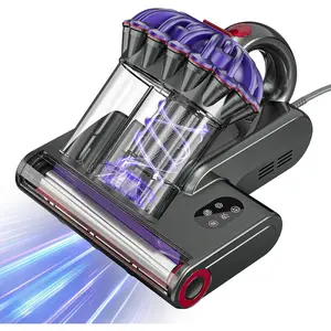 M8 Mattress Vacuum Cleaner, Anti-allergen Bed Vacuum Cleaner with UV & Hot Air & High Heating, 550W 18Kpa  Suction Double-Cup Handheld Vacuum for Bed, Couch, Sofa, Corded (Black)