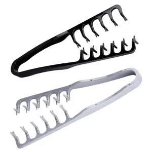 Household daily necessities 2 Packs Texture Comb - Wide & Fine-Tooth Volumizing Hair Styling Tool, Anti-Frizz Fluffy Hairbrush for Men & Women, Suitable for All Hair Types (Black + Gray)