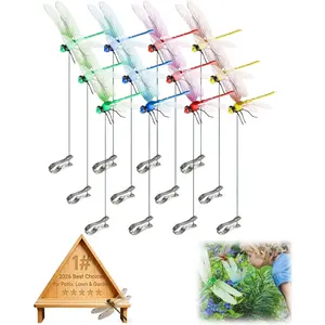 Dragon Fly Clips for Bugs Repellent Outdoor Fake Dragonfly Decoy Keep Bugs Away Repe Llent 3D Plastic Realistic Clip on Garden Stakes Gardening Decor Insert Plaque Yard Ornaments : Patio, Lawn & Garden