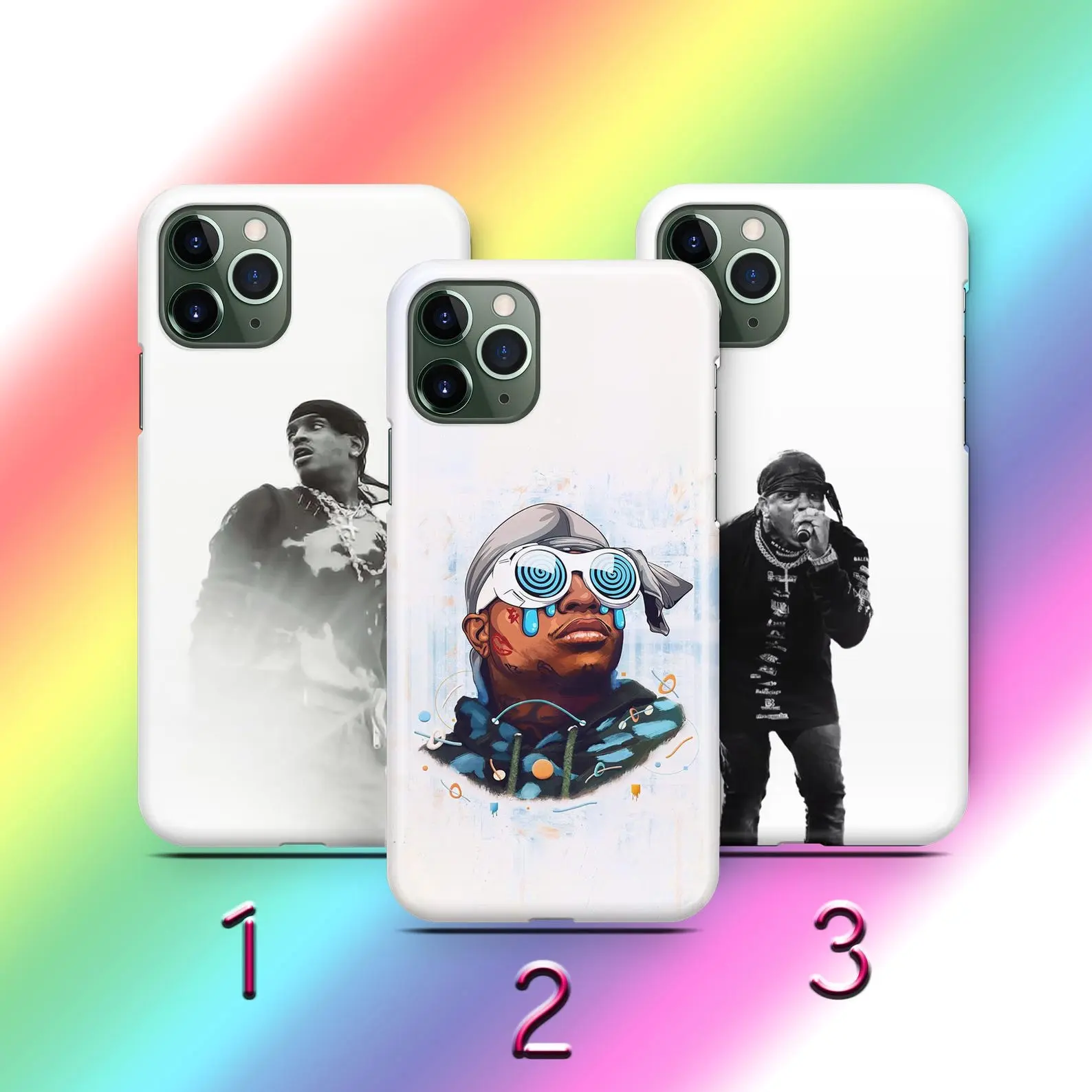 Ski Mask The Slump God Rapper USA Rap Singer HipHop Glossy 2-In-1 Protective Phone Case For iPhone 17-11 (Pro Max, Pro Plus) & Samsung S26-23 Drop-Resistant Safety Case