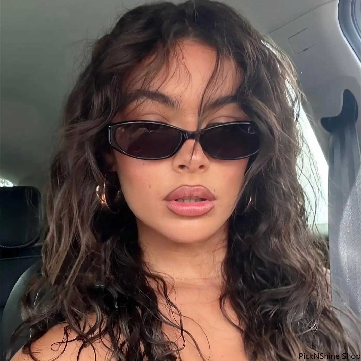 Stylish Retro Oval Sunglasses for Women, 90s Minimalist Narrow Frame with UV400 Protection for Travel & Vacation, Stylish Sunglasses, Trendy Shades