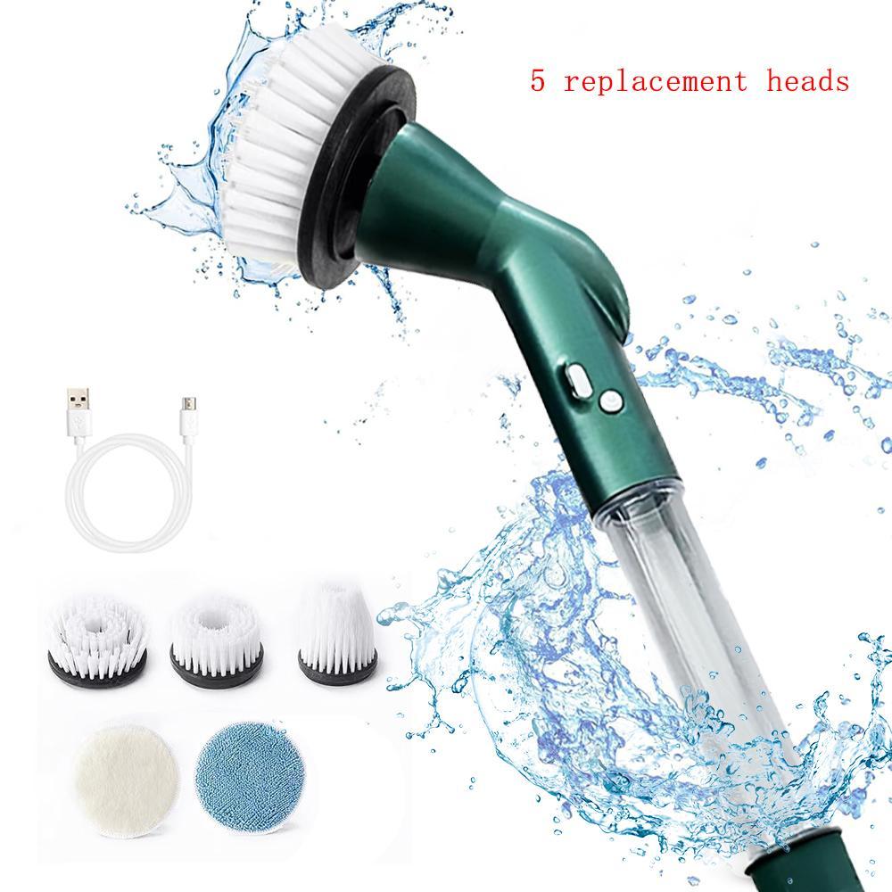 The multi-functional electric brush with liquid addition is suitable for bathroom and kitchen floor scrubbing brushes. It can replace 5 or 6 rotating electric brushes Rechargeable Spin Scrubber