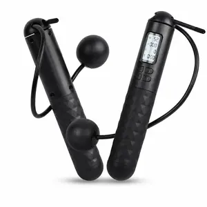 Cordless Jump Rope with Counter, Smart Ropeless Skipping Rope with Digital Display & Gravity Balls, Adjustable Weighted Jump Rope for Indoor Outdoor Cardio Workout