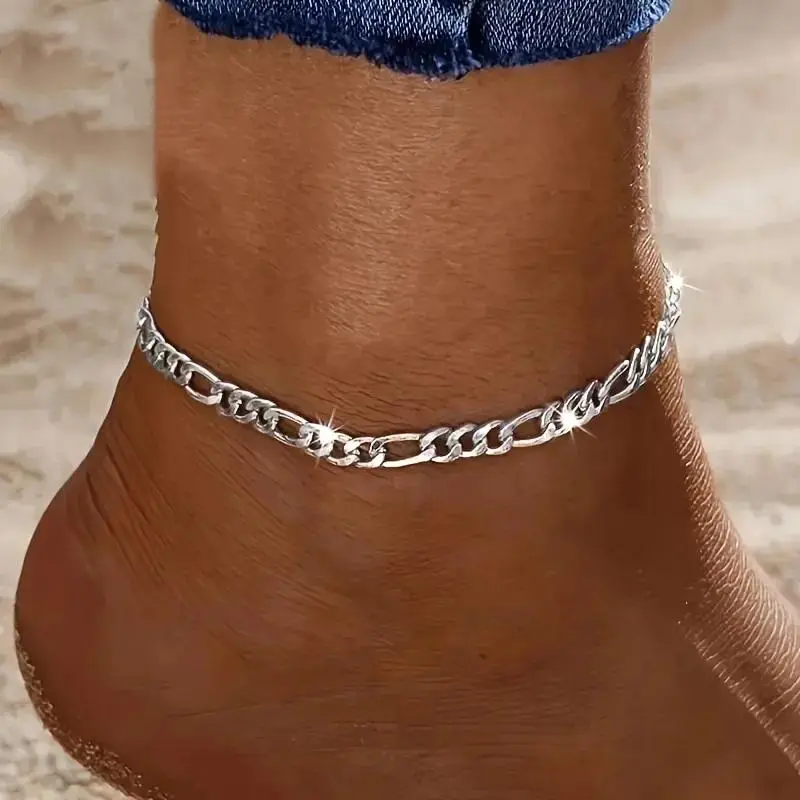 New 925  Silver Bracelets Anklet Beautiful  chain for Women men Wedding Pretty designer Jewelry Fashion Holiday gifts