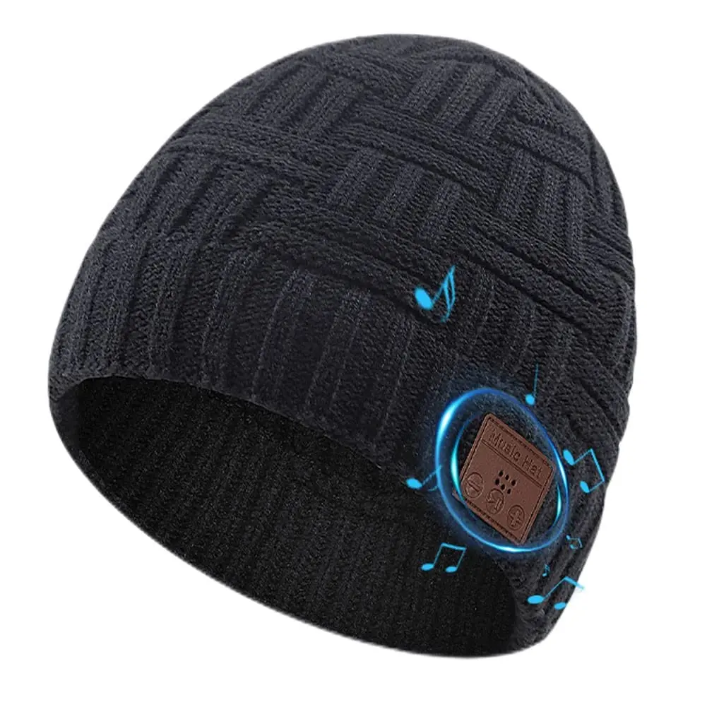 Wireless Beanie Hat, Winter Warm Hat with Wireless Headphones, Smart Wearable Devices with HD Stereo Speakers Built in Microphone