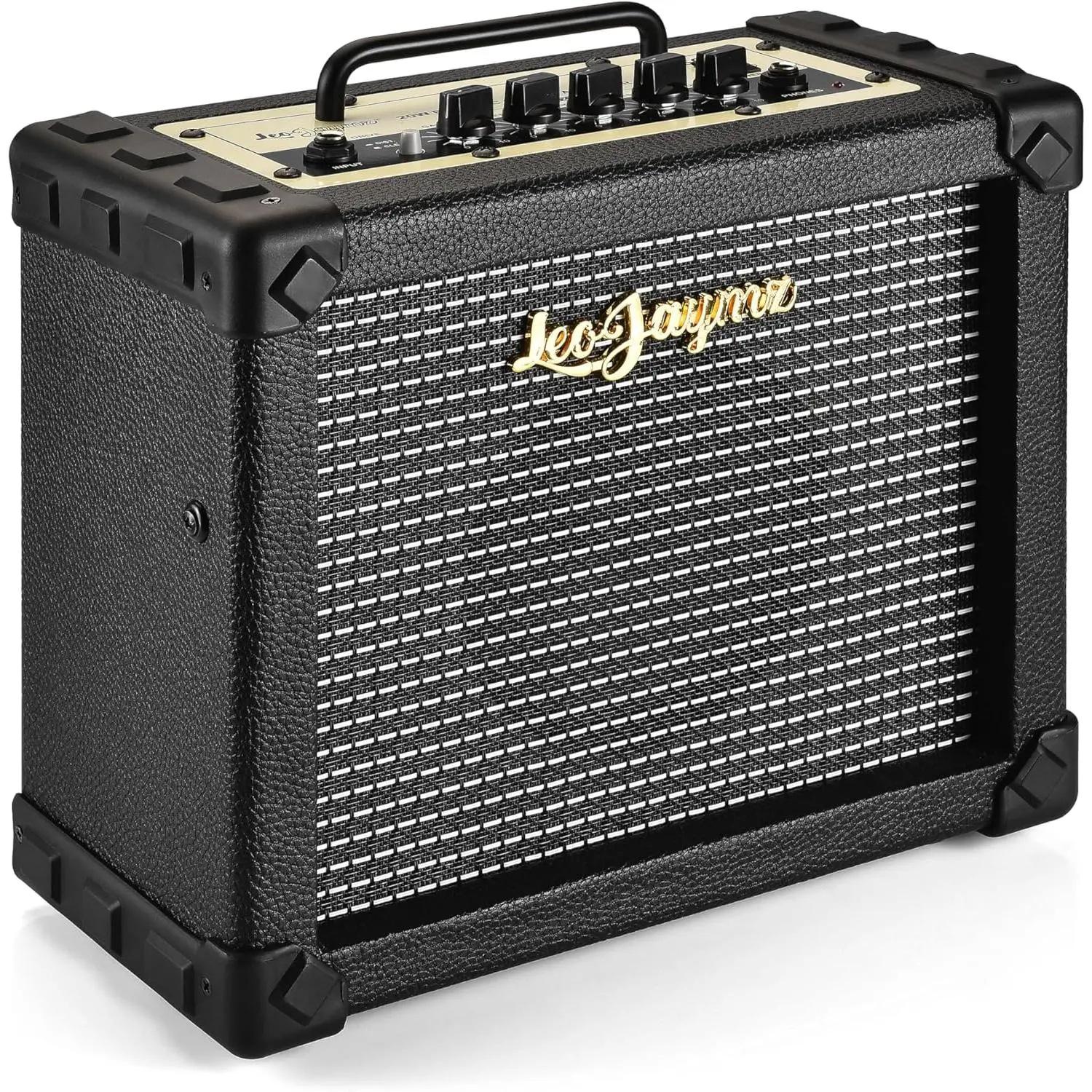 Leo Jaymz SG-20 20W Electric Guitar Amplifier with Handle - Clean & Distortion Channels, 3-Band Equalization, Phones Line Input - Gokko Guitar & Bass Accessories, 1.5 lb, 5.7x3.8x4 Inches - Recording Studio, Practice Room
