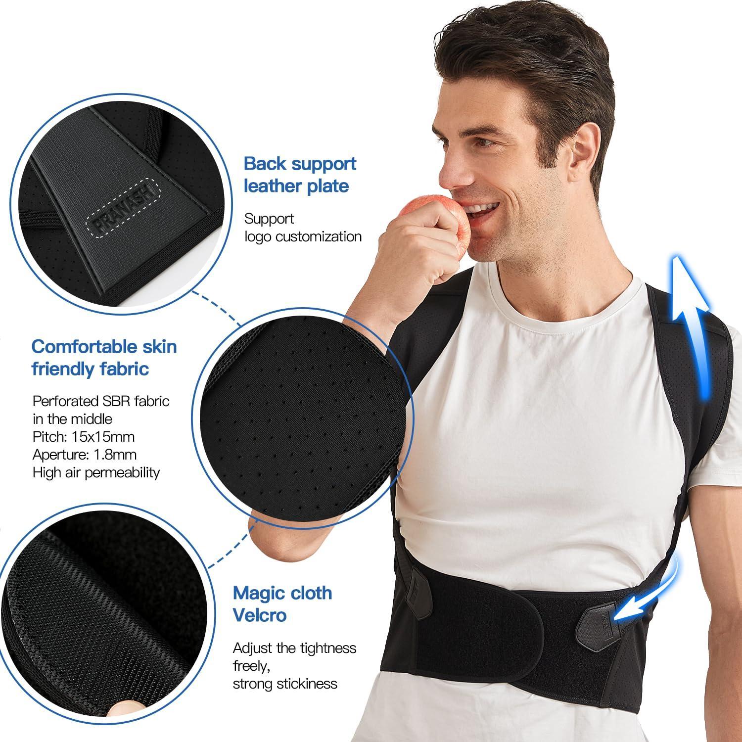 Neck & Back Pain Relief Posture Corrector - Adjustable Anti-Hunchback Brace with Spine Alignment Support |   Ergonomic Upper Back Aid for Office Work, Home & Studying Healthcare Tool