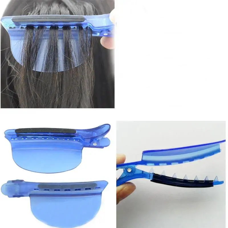 7-Tooth Speed Separator Clip for Hair Extensions, Professional Blue Sectioning Tool with an Ergonomic Rubber Grip, Time Saver for Salon Use, Sectioning Hair Clips