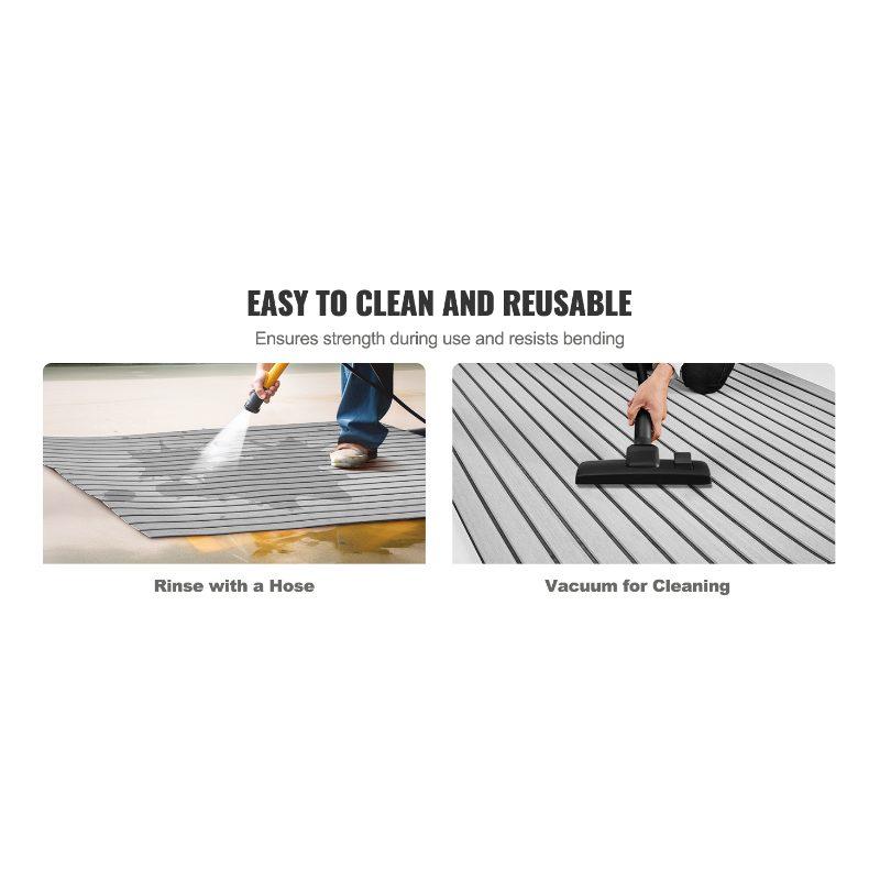 VEVOR Boat Flooring, EVA Foam Boat Decking 94.5x 45.7, Non-Slip Self-Adhesive Flooring, 29.9 sq. ft Marine Carpet for Boats, Yacht, Pontoon, Kayak Decking