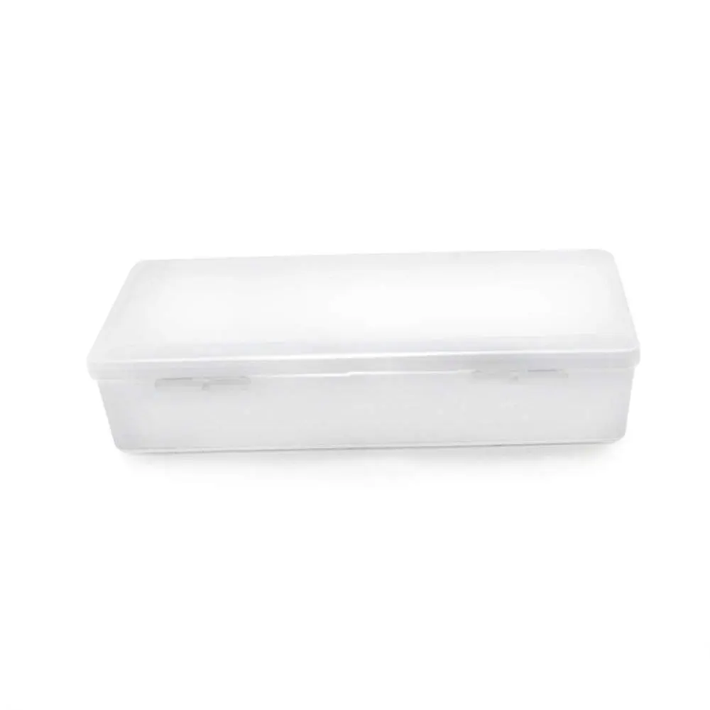 Transparent Box Storage Case for  Art Equipment Manicure Tool | Clear Empty Plastic Box With Flip Lid,   Brush Drill Bit Pedicure Tool Organizer For Salon & DIY  Use