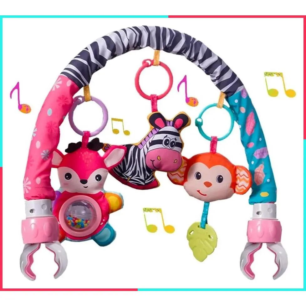 Baby Crib Mobile for Girls, Arch Bassinet Mobile with Universal Clamps, Nursery Decor