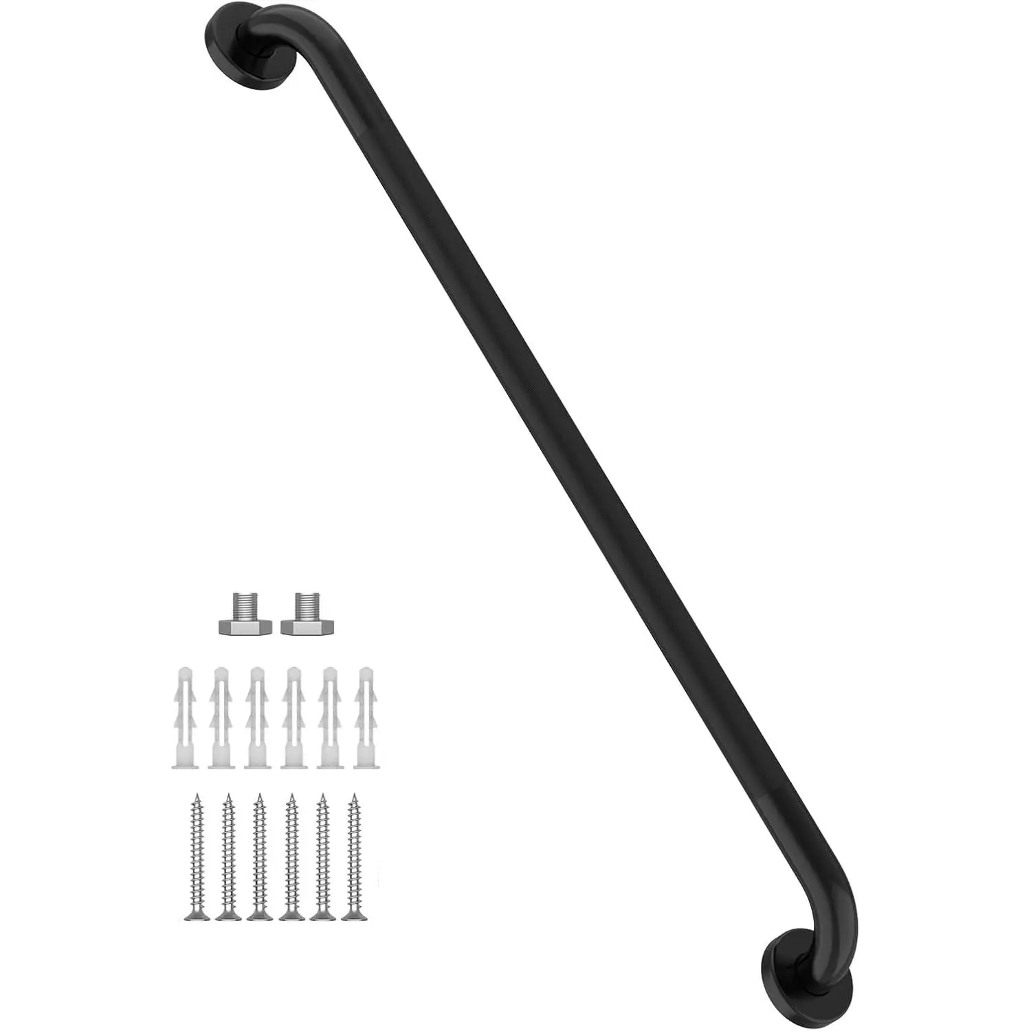 36 Inch Oil Rubbed Black Anti Slip Knurled Shower Grab Bar Bathroom Safety Hand Rail Balance Bar Handicap Elderly Senior Assist Bath HandleGift