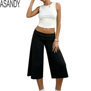 ASANDY Women Loose Fit Straight Leg Pants Mid Waist High Elastic Breathable Soft Casual Yoga Workout Daily Outdoor Activewear 2026 New Arrival