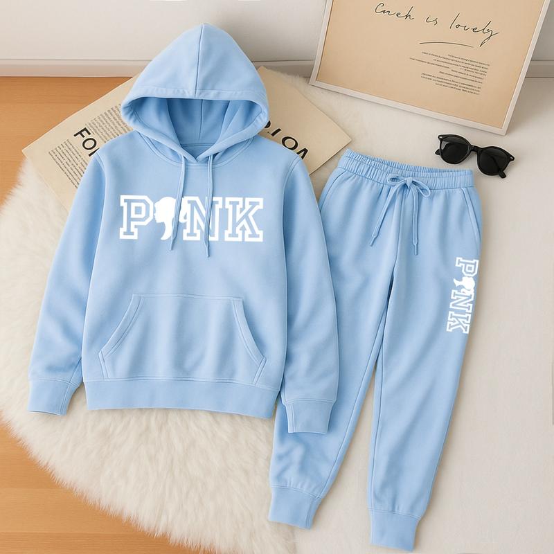Women's Pink Girl Print Hoodie And Drawstring Track Pants Set, Casual Sportswear, Long-Sleeved Hooded Jacket And Pants, Suitable For Autumn And Winter, Everyday Wear, Indoor And Outdoor Sportswear, Sportswear Set, Casual Sportswear Women's Pink Girl Print Hoodie And Drawstring Track Pants Set, Casual Sportswear, Long-Sleeved Hooded Jacket And Pants, Suitable For Autumn And Winter, Everyday Wear, Indoor And Outdoor Sportswear, Sportswear Set, Casual Sportswear