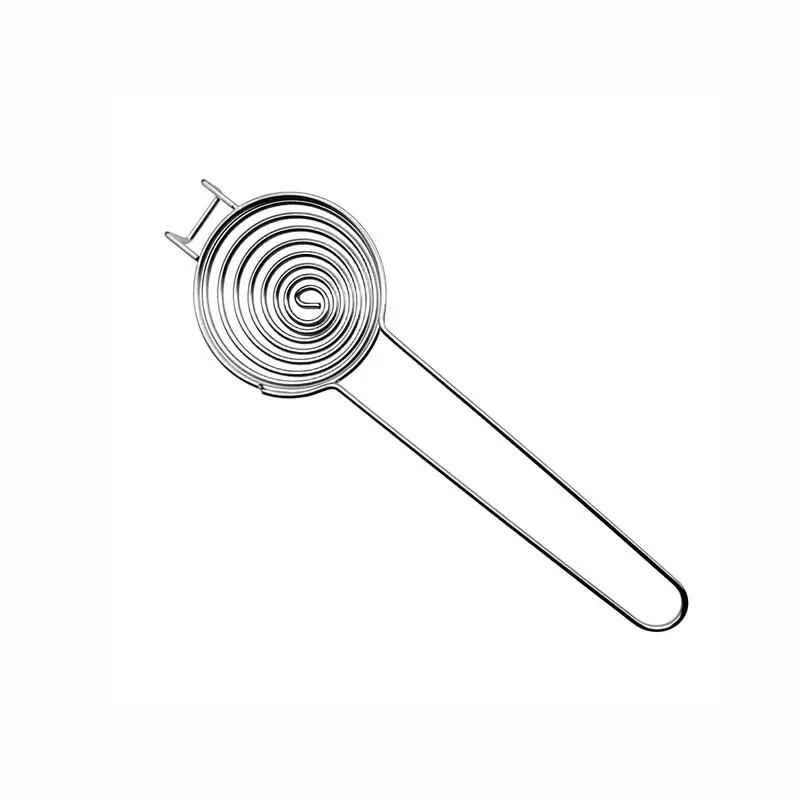 Long-Handle Coil Stainless Steel Egg Separator, Food-Grade Egg Yolk Filter Sieve, Hands-Free Egg Divider for Baking, Meringue, Cake & Desserts