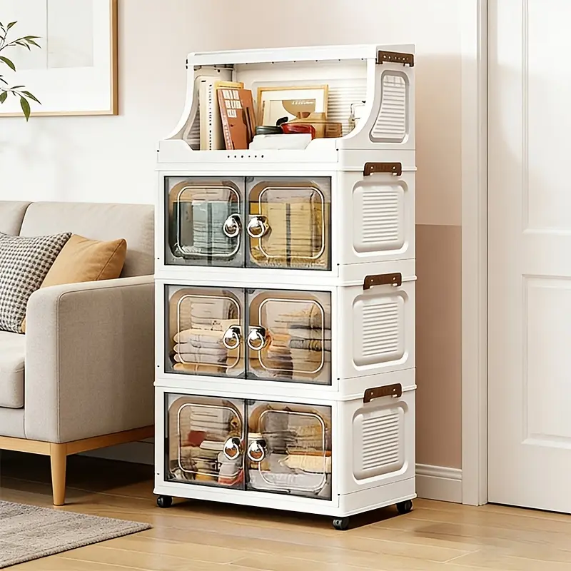 1 3/4/5/6 floor household storage cabinet with open shelves, suitable for snack storage, kitchen storage, bathroom storage, foyer storage, and wardrobe storage