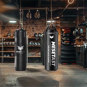 AGS Punching Bag for Adults, 4ft Heavy Boxing Bag Set with 12oz Boxing Gloves, MMA Karate Kickboxing Boxing Home Gym Martial Art - Unfilled
