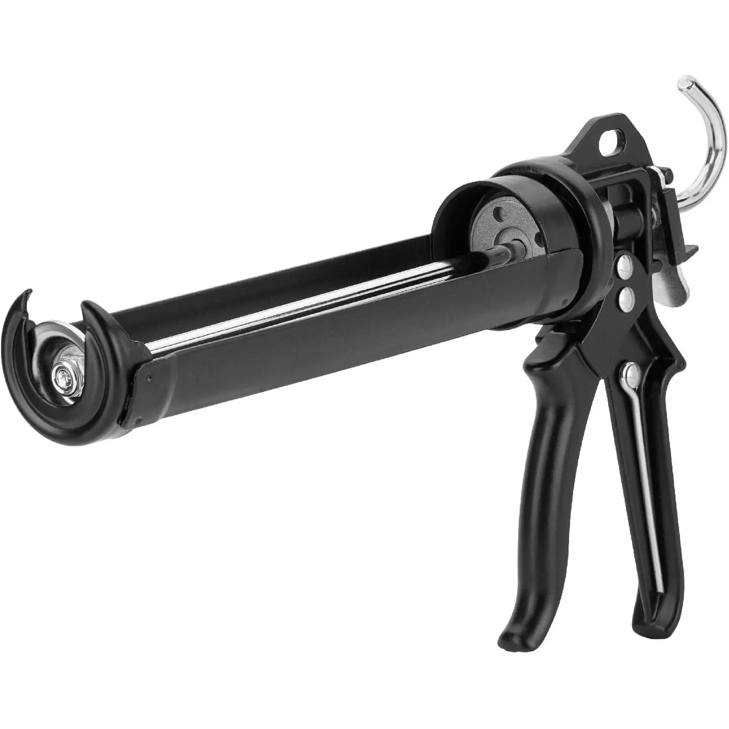 Heavy Duty Caulking Tool with 18:1 Thrust Ratio, No Drip Design, High Viscosity Compatibility, Caulking Tip for Sealing Work, Black Finish