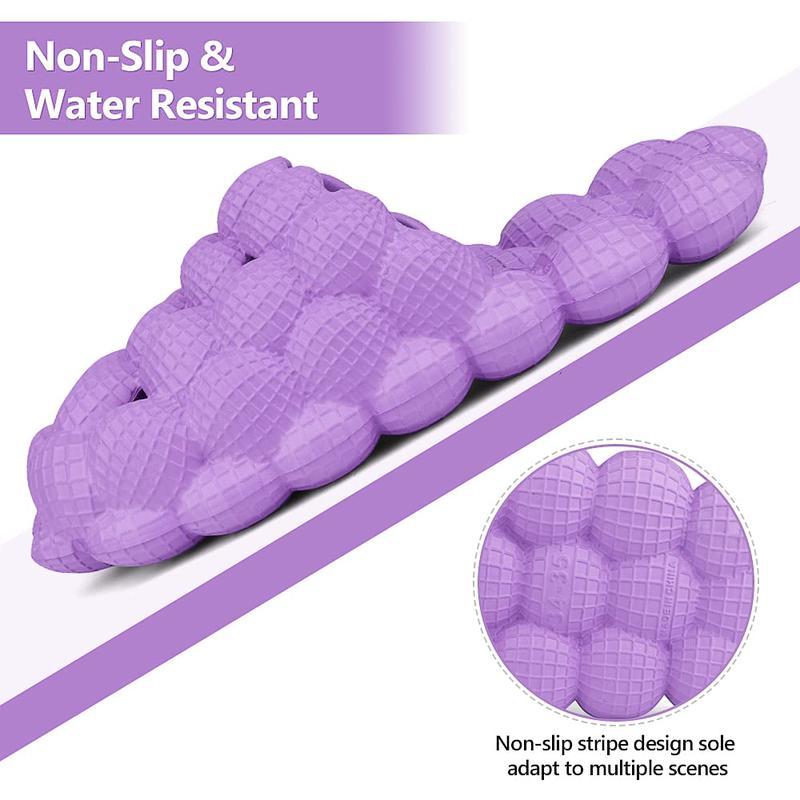 (New)DIOLV Summer Bubble Slides with Charms Boys Girls Golf Ball Shoes Funny Lychee Massage Bubble Slides Kids Non-Slip House Slippers Beach Sandals