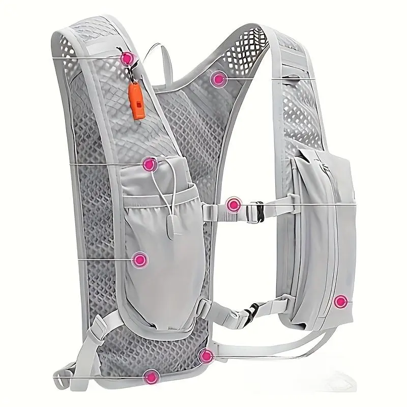 Cycling Running Hiking Backpack, Breathable Lightweight Hydration Pack with Water Bladder Compartment, Ideal for Bike, Off-Road, Marathon, Trail Running, Camping, Outdoor Sports Vest for Men Women