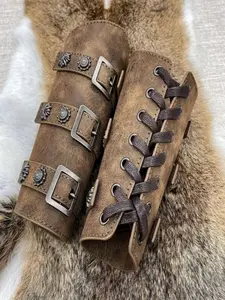Handmade Halloween Medieval Knight Wrist Guards, Role Play Stage Costume Props, Perfect Gift for Festive Occasions, Two Pieces Set, Accessories