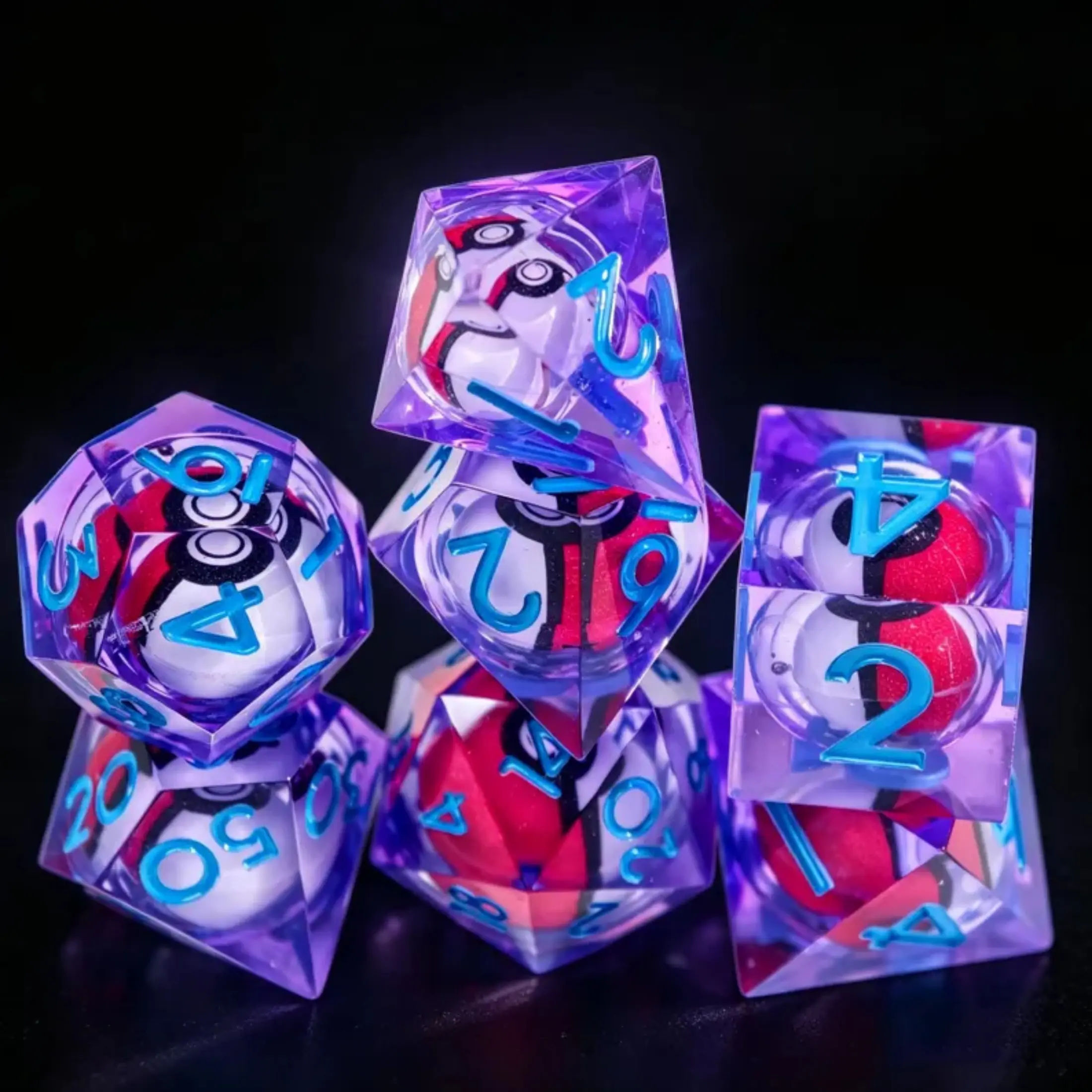 Liquid Core D&d Dice Set, 7 Polyhedral Dice, Tabletop Game Festival D&d Dice Kit, Mtg Dice, Dragon & Dungeon Dice, D&d Dice