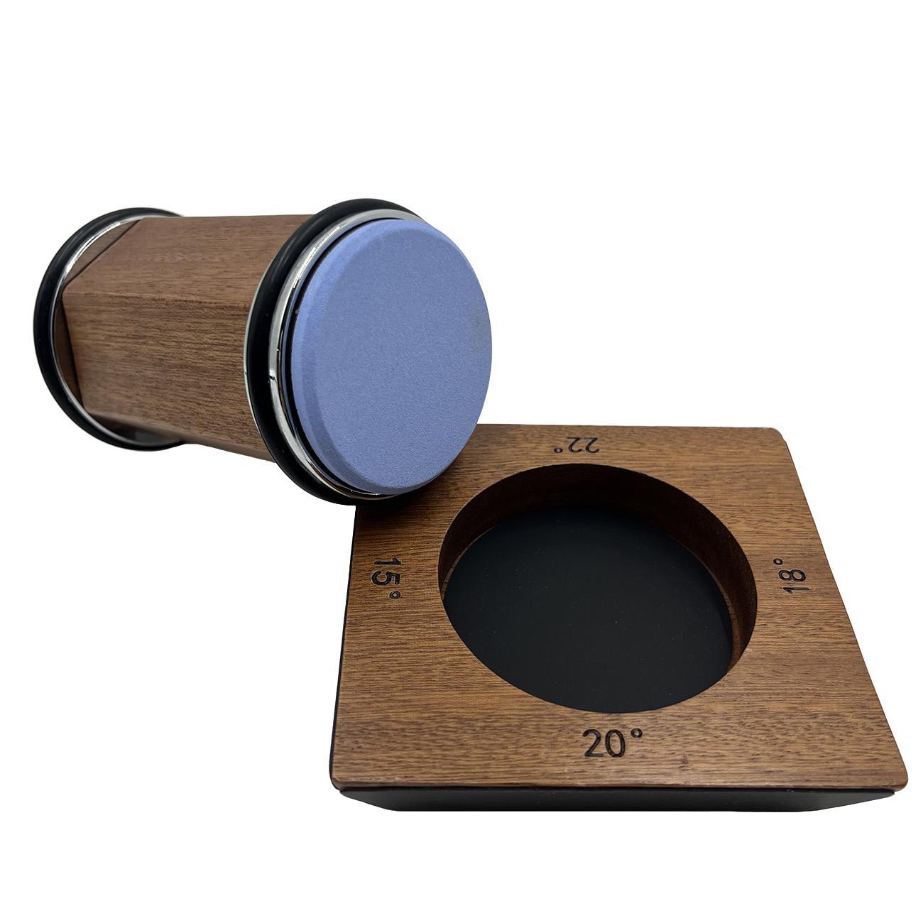 Original Rolling Wooden Knife Sharpener, Effortless Kitchen Knife Sharpening Tool, Sharpens at 15 18 20 22 Degrees for All Knives