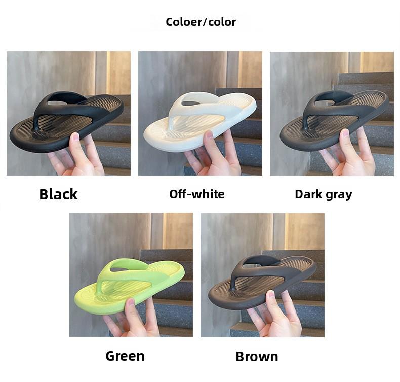 Summer Unisex Flip Flops Thick Sole Men Women Non Slip Beach Sandals Soft Bottom Couple Slippers Wear Resistant Footwear