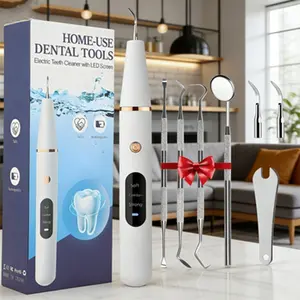 Smart Visible Ultrasonic Tooth Cleaner, Home Use Plaque Remover with LED Light, 3 Modes Electric Toothbrush, Gentle Gums, USB Rechargeable
