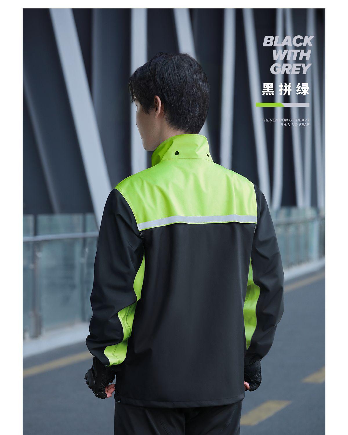 Men'S Raincoat And Rainpants Set, Two-Piece Long Style, Full-Body Rain Protection, Specifically Designed For Electric Motorcycle Delivery Riders Men'S Rain Suit High Visibility Reflective Work Rain Jacket Pants For All Sport Farm Fishing Motorcycle