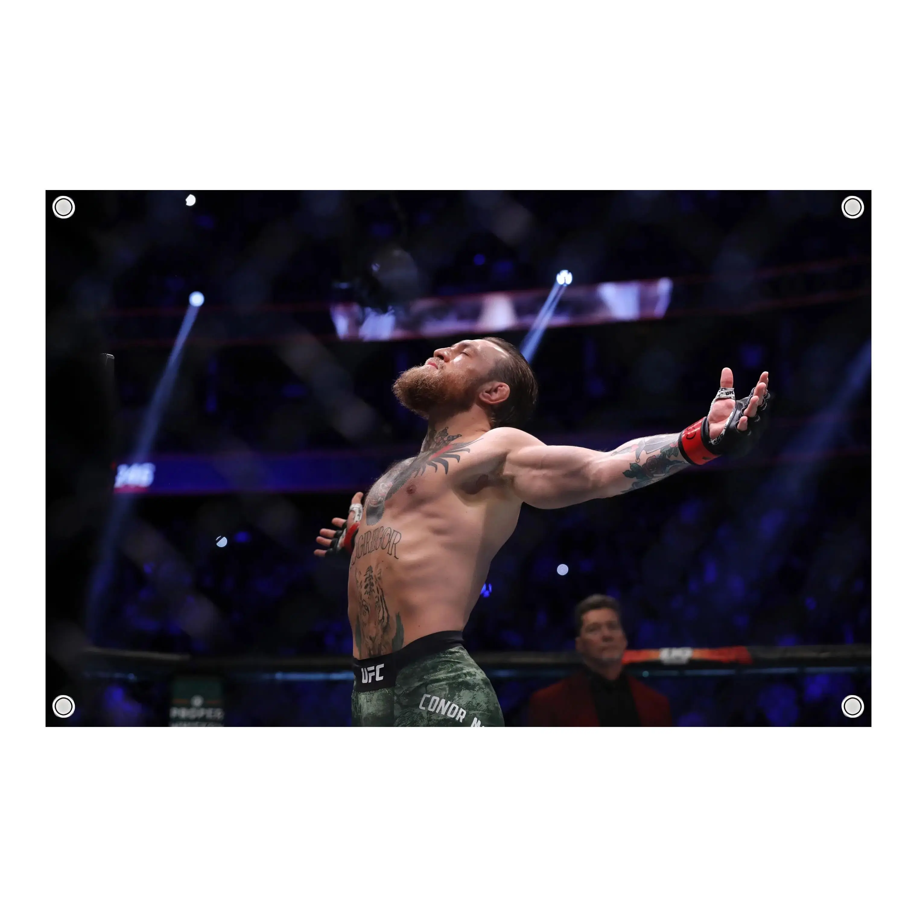 "The Notorious" Conor McGregor Flag UFC Inspired Fight Night Wall Flag Combat Sports Banner for Bedroom Octagon Gym Decor Gift for MMA Fans