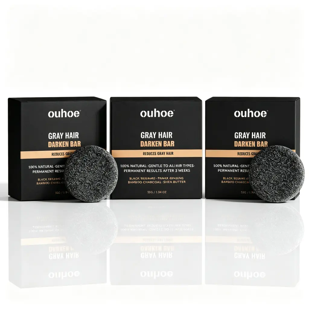 Men's Gray Hair Reverse Shampoo Bar – Natural Darkening Soap for Hair & Beard | Deep Cleanse, Nourish, Moisturize & Thicken | Anti-Gray Hair Growth Treatment for Glossy, Shiny Hair