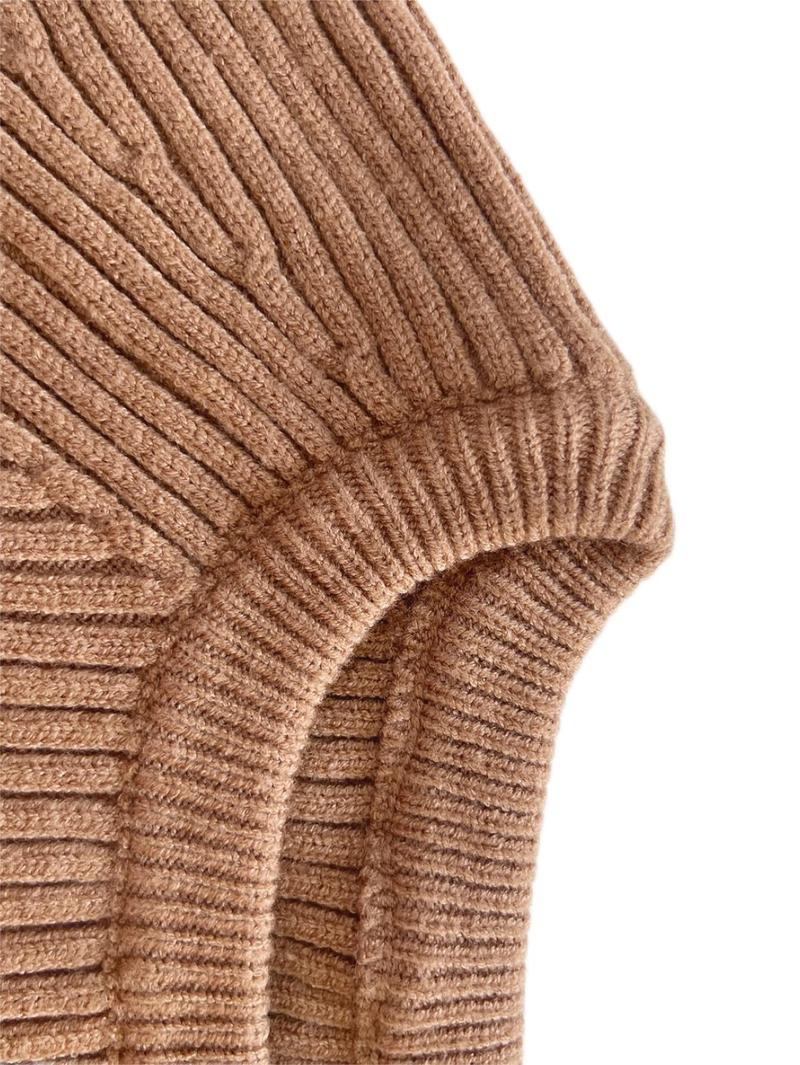 Joyfunear Women's Crew Neck Ribbed Knit Two-Piece Set Long-Sleeve Crop Top & Midi Skirt Fashionable Outfit