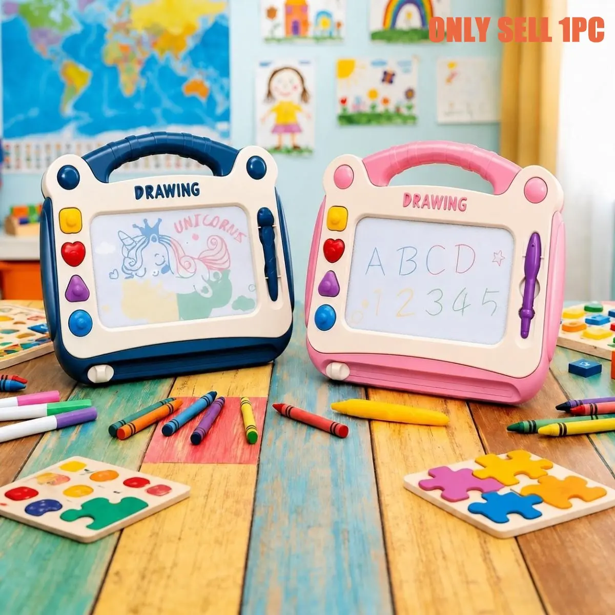 Kids Magnetic Doodle Drawing Board, 4-Legged Tabletop Art Sketch Board, Adjustable Support Stand, Portable Erasable Writing Board, Educational Toy, Erasable Reusable Board, Magnetic Boards