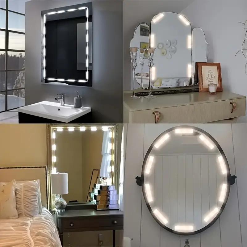 USB Powered Touch Sensor Makeup Mirror Light, Dimmable 42 LED Floor Mirror Light Strip, Lighted Makeup Mirror, LED Light for Bathroom, Bedroom, Dressing Room